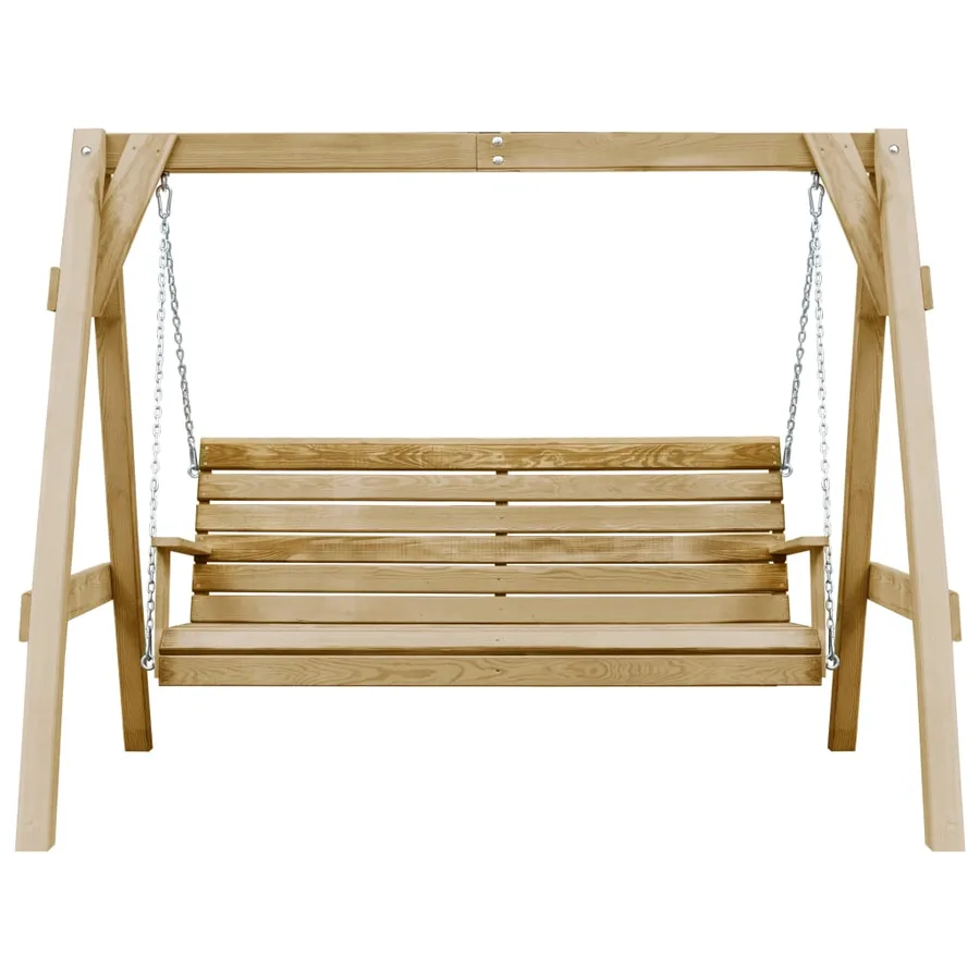Balancelle de jardin bois de pin imprégné 205x150x157 cm - 2