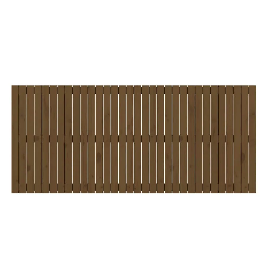 Tête de lit murale Marron miel 204x3x90 cm Bois massif de pin - 4