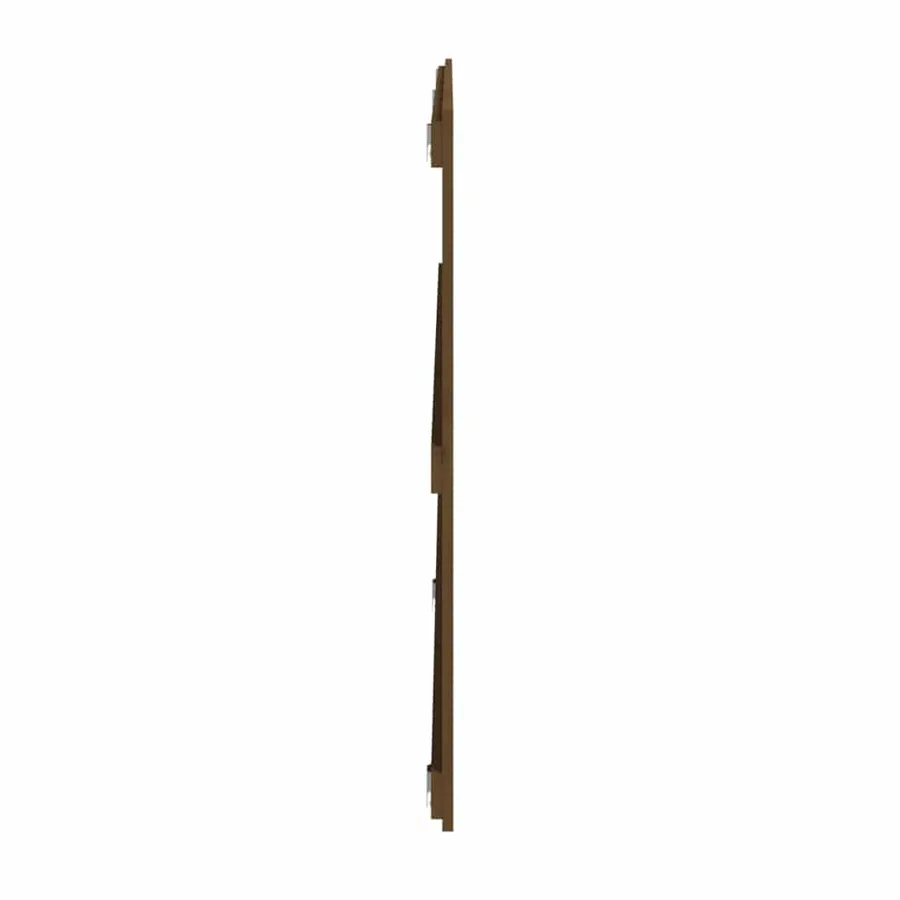 Tête de lit murale Marron miel 204x3x90 cm Bois massif de pin - 5