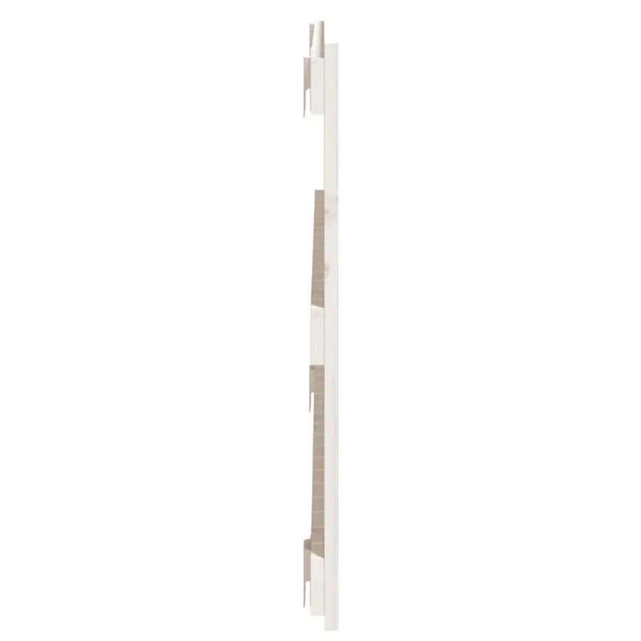 Tête de lit murale Blanc 95,5x3x60 cm Bois massif de pin - 5