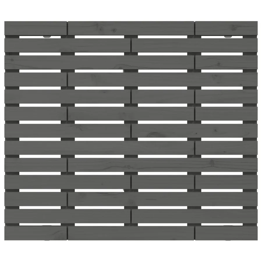 Tête de lit murale Gris 126x3x91,5 cm Bois massif de pin - 4