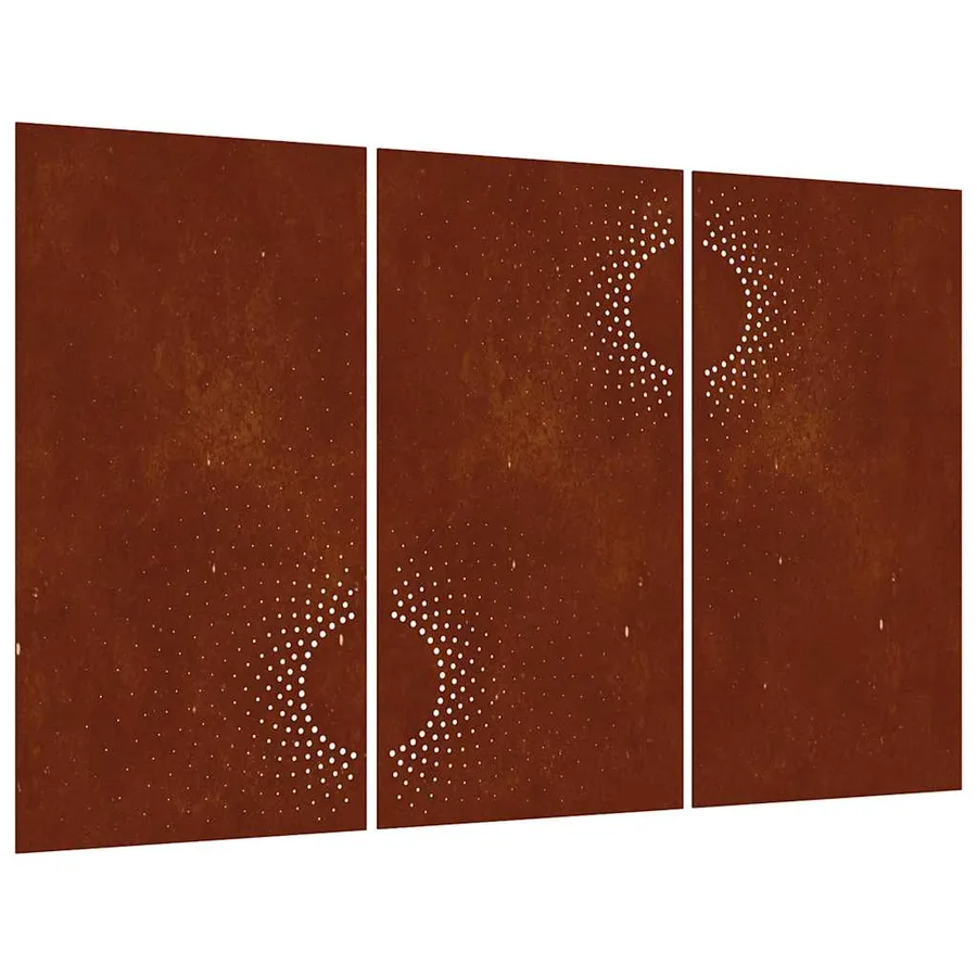 Décorations murales jardin 3 pcs 105x55 cm design du soleil - 2