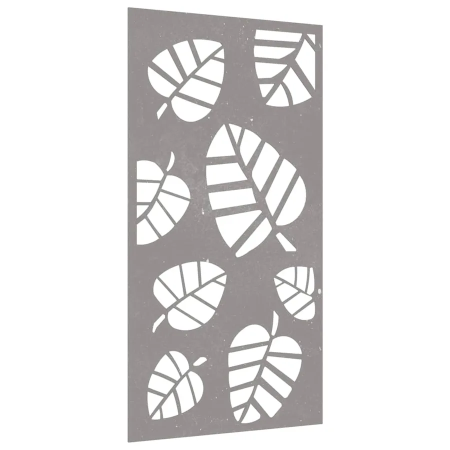 Décoration murale jardin 105x55 cm acier corten design feuille - 3