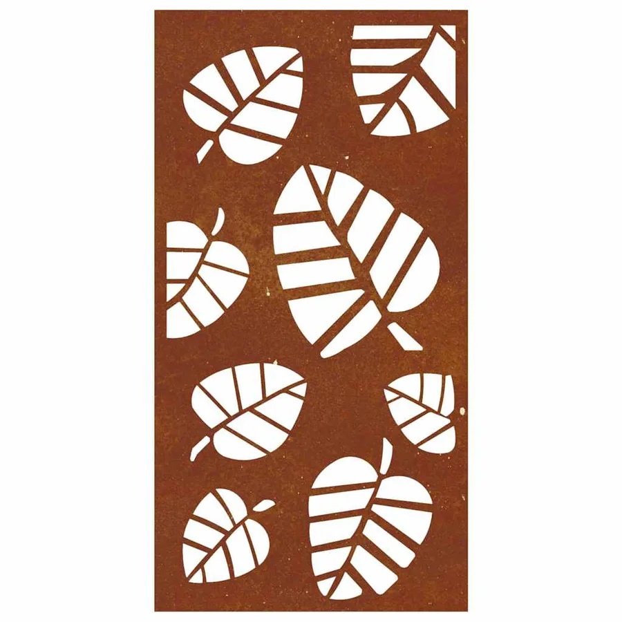 Décoration murale jardin 105x55 cm acier corten design feuille - 4