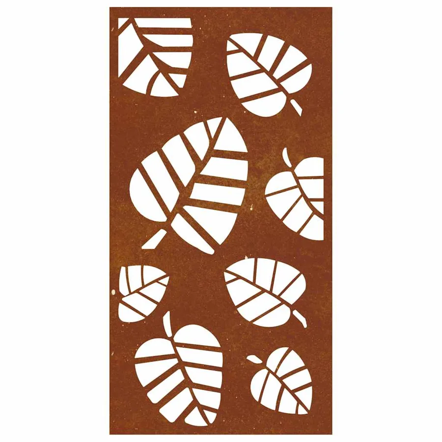Décoration murale jardin 105x55 cm acier corten design feuille - 5