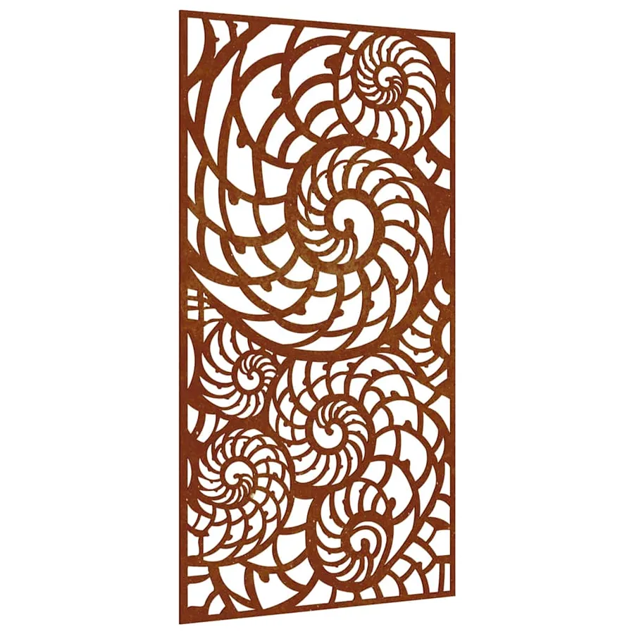 Décoration murale de jardin 105x55 cm acier corten design coque - 2