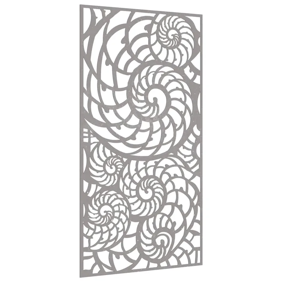 Décoration murale de jardin 105x55 cm acier corten design coque - 3