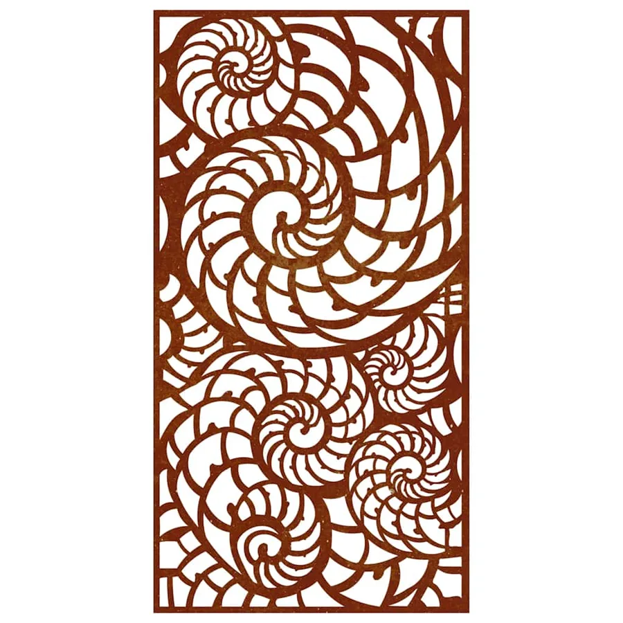 Décoration murale de jardin 105x55 cm acier corten design coque - 5