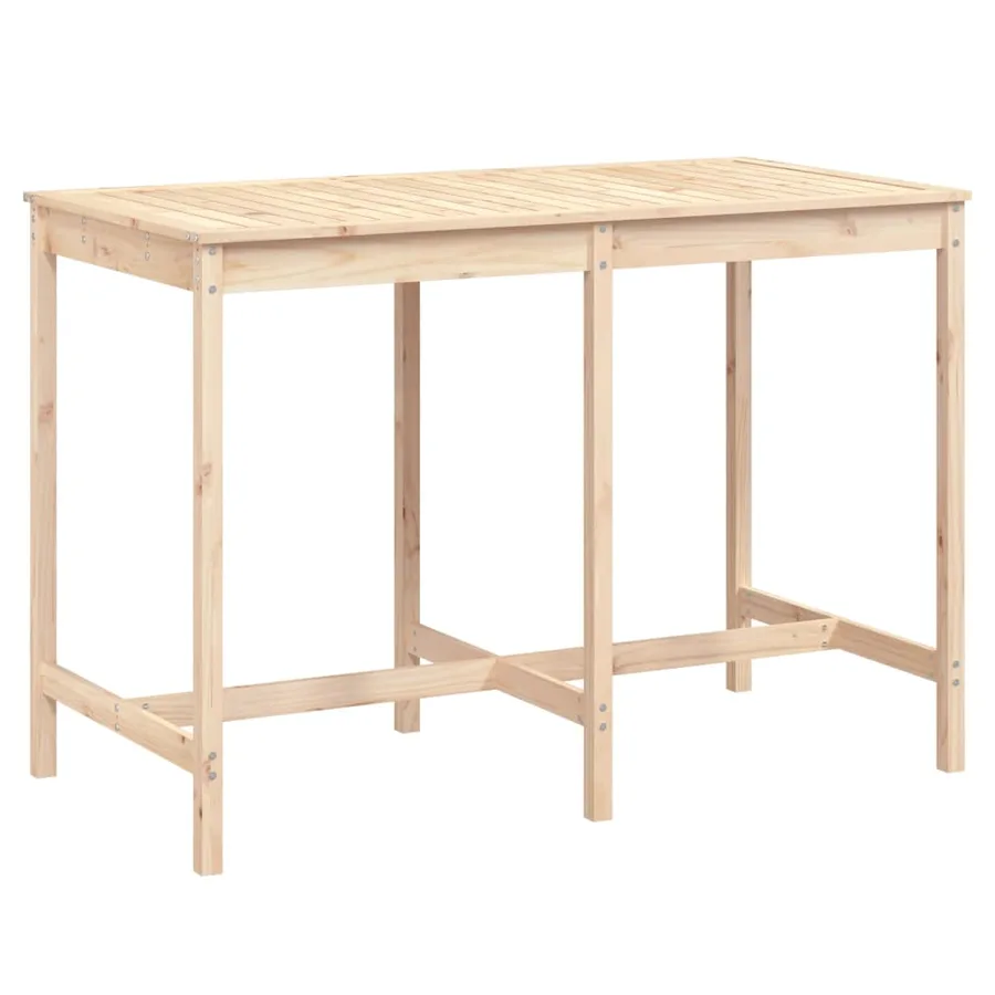 Table de jardin 159,5x82,5x110 cm bois massif de pin - 2