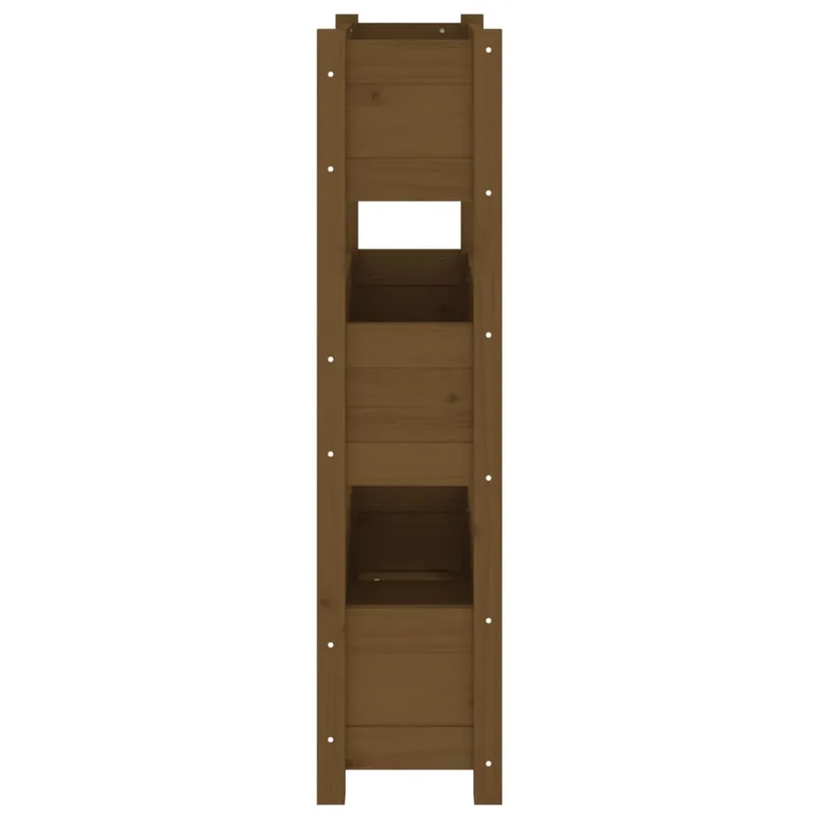 Jardinière Marron miel 77x25x104,5 cm Bois massif de pin - 6