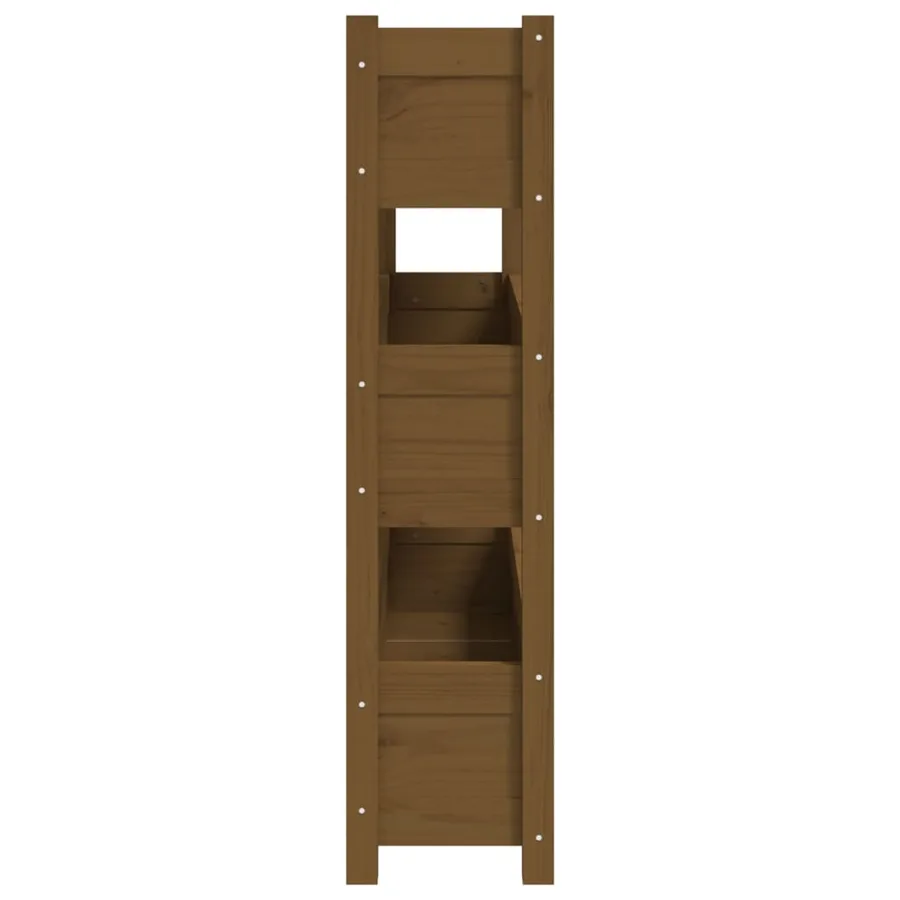 Jardinière Marron miel 112x25x104,5 cm Bois massif de pin - 6