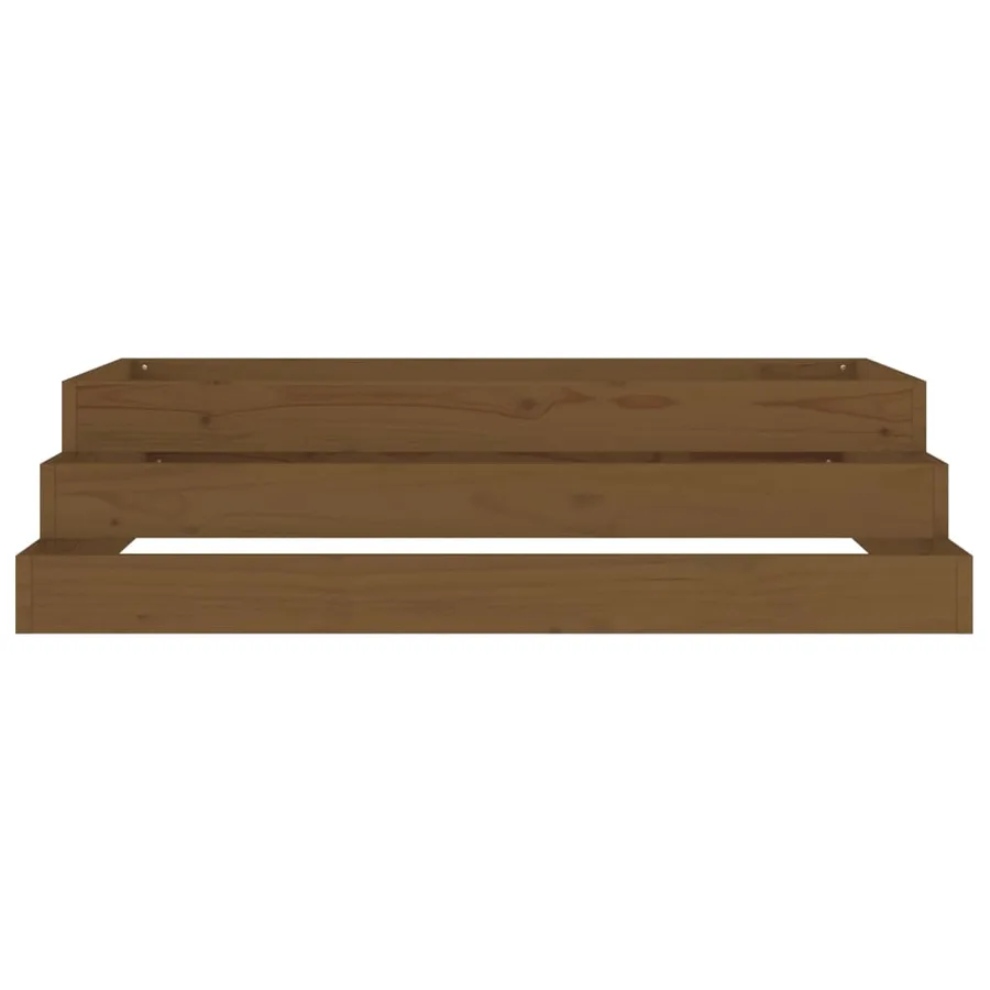 Jardinière Marron miel 110x110x27 cm Bois massif de pin - 5