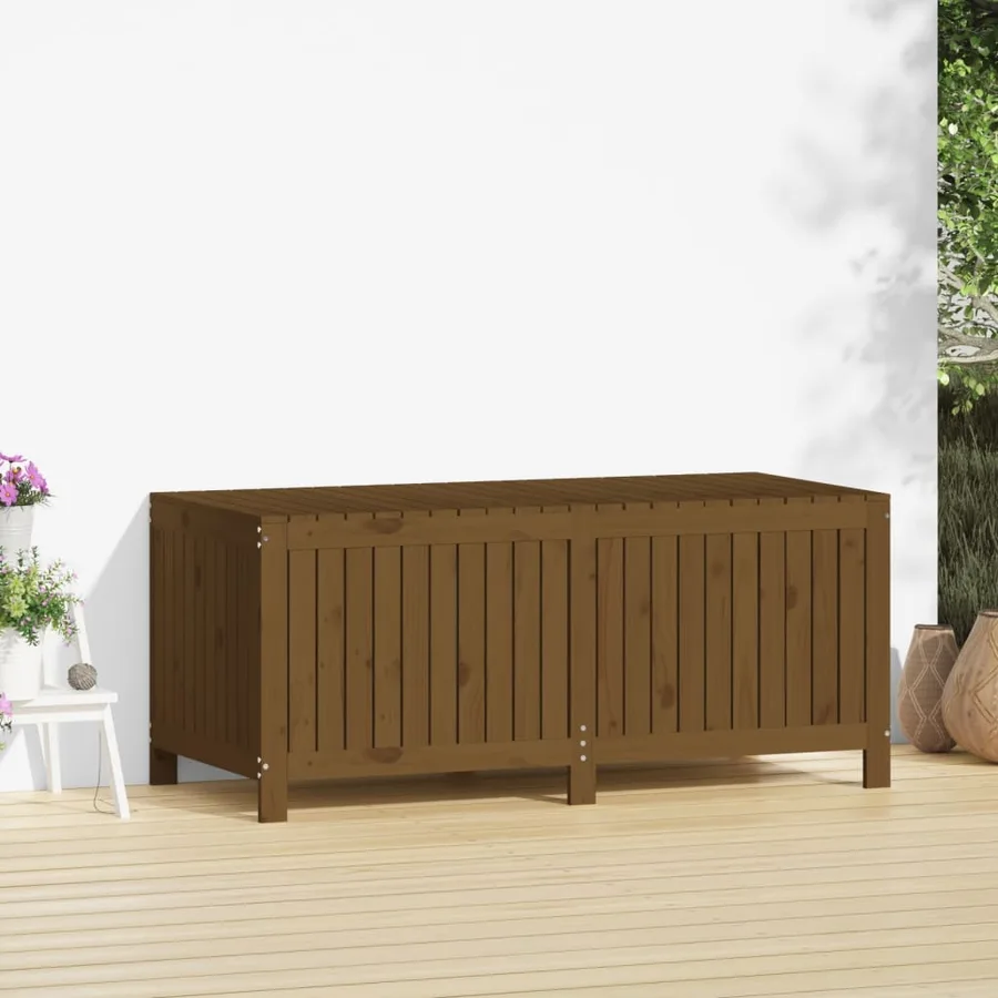 Boîte de rangement de jardin Marron miel 147x68x64 cm Bois pin - 3