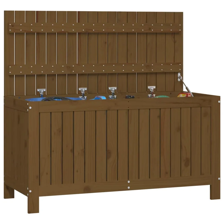 Boîte de rangement de jardin Marron miel 115x49x60 cm Bois pin - 4