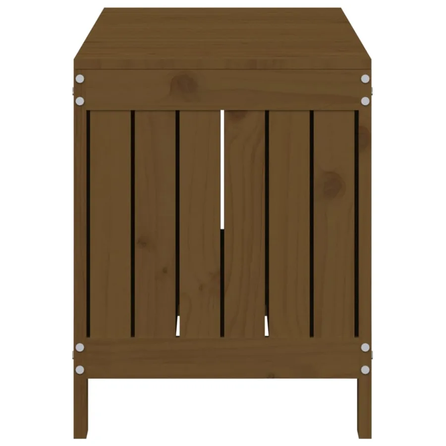 Boîte de rangement de jardin Marron miel 108x42,5x54cm Bois pin - 7