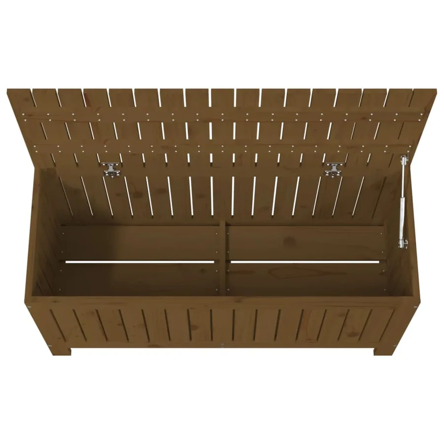 Boîte de rangement de jardin Marron miel 108x42,5x54cm Bois pin - 8