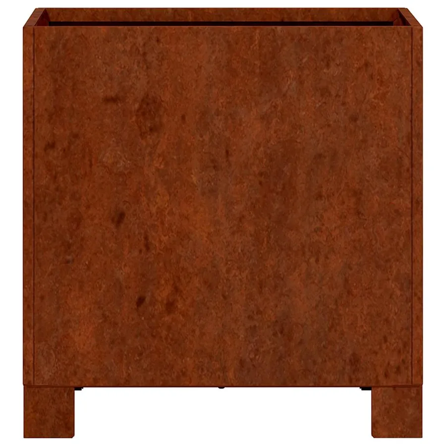 Jardinière avec pieds Rouillé 30x30x30 cm Acier corten - 5