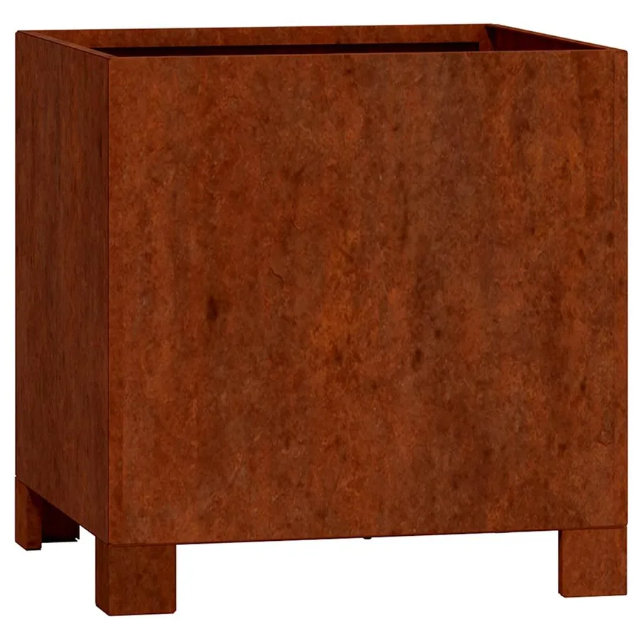 Jardinière avec pieds Rouillé 30x30x30 cm Acier corten - 7