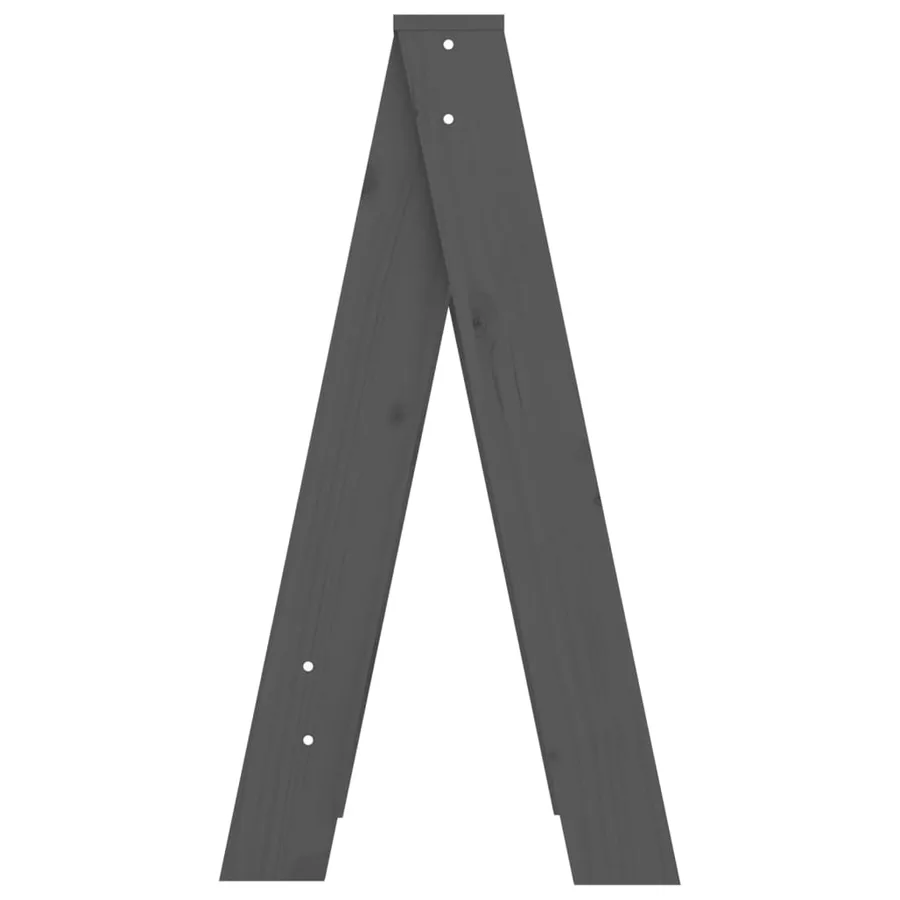 Tabourets 2 pcs Gris 40x40x75 cm Bois massif de pin - 7
