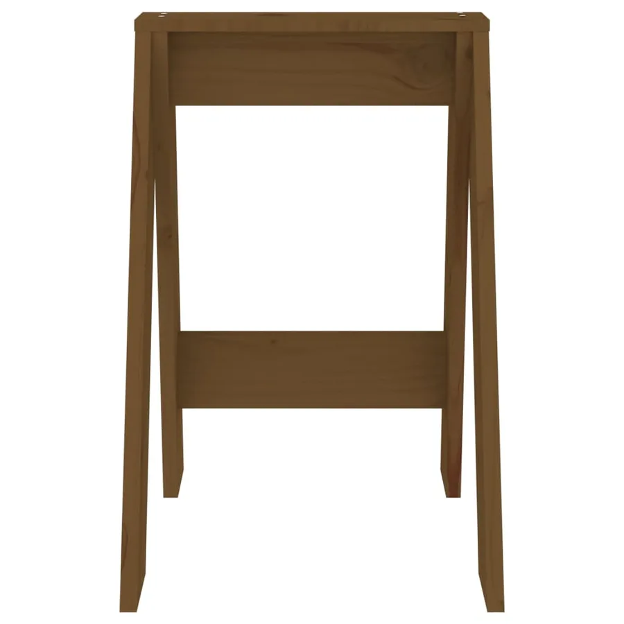 Tabourets lot de 2 marron miel 40x40x60 cm bois massif de pin - 6