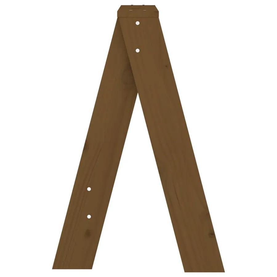 Tabourets lot de 2 marron miel 40x40x60 cm bois massif de pin - 7