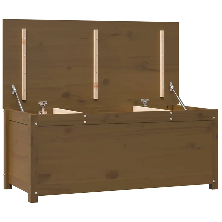 Boîte de rangement Marron miel 110x50x45,5cm Bois massif de pin - 9