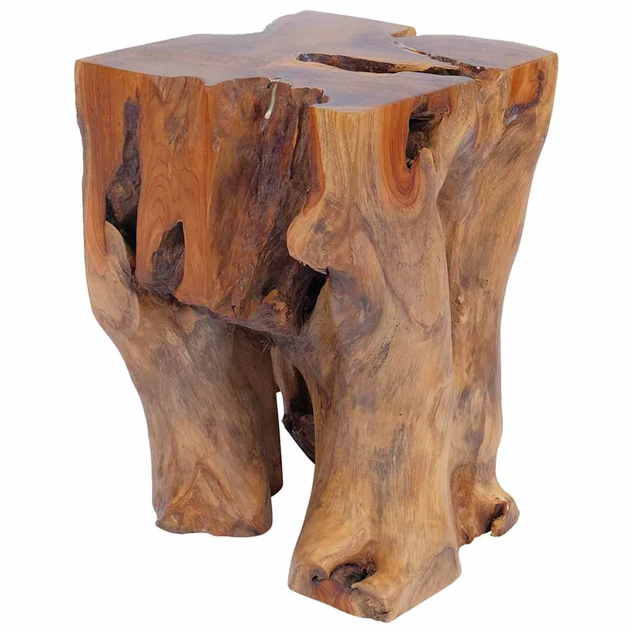 Tabouret Bois de teck massif - 3