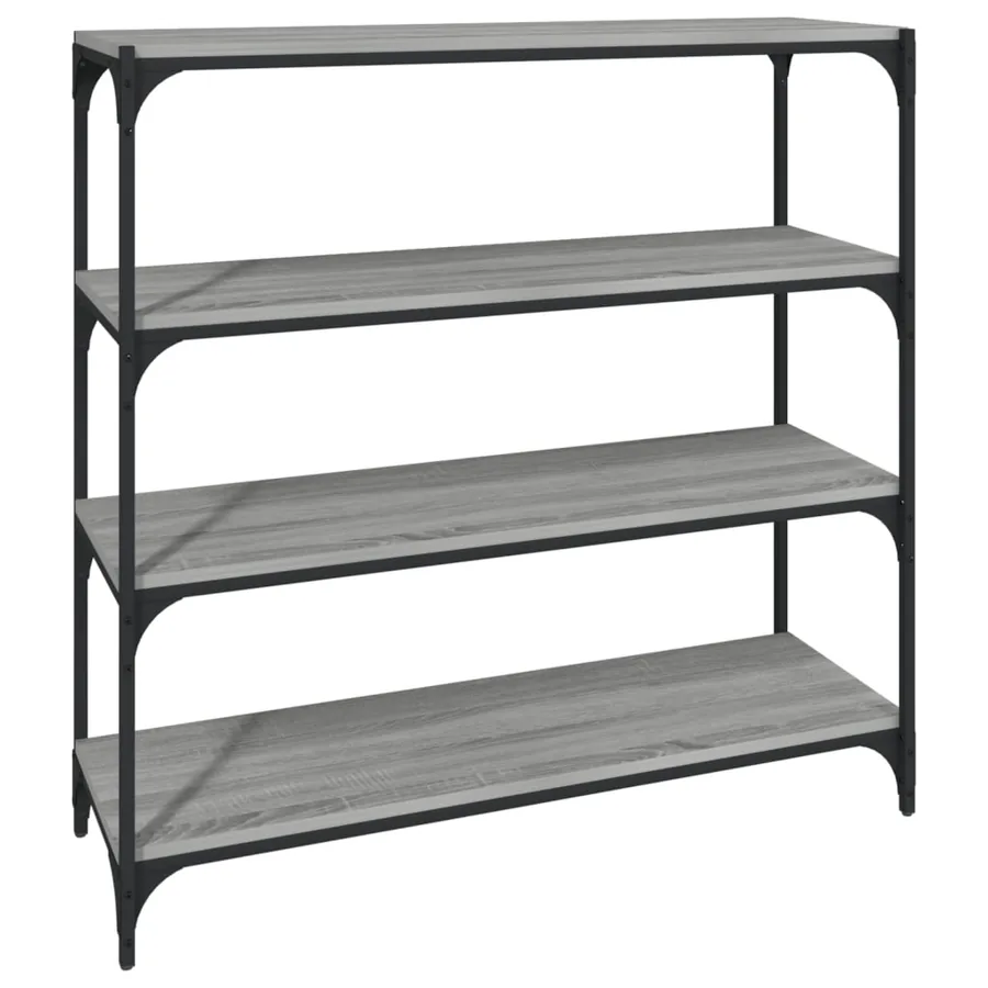 Bibliothèque Sonoma gris 100x33x100 cm Bois d'ingénierie acier - 2