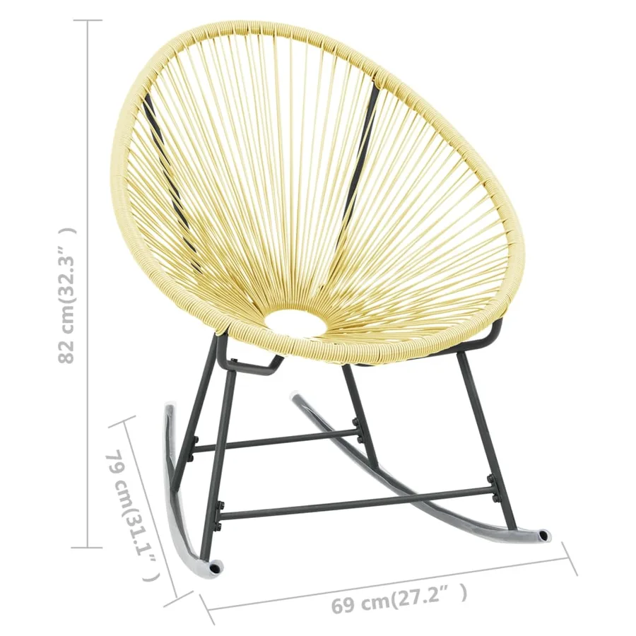 Chaise d'extérieur Acapulco Résine tressée Beige - 7