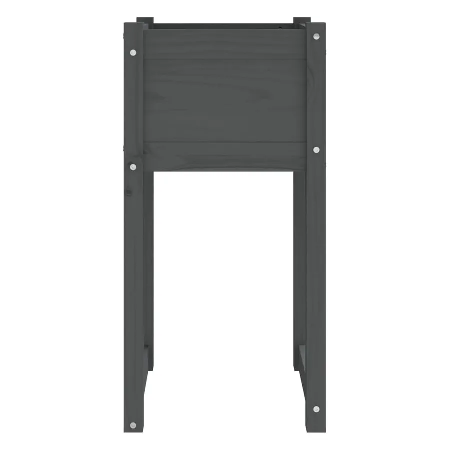 Jardinières 2 pcs Gris 40x40x81 cm Bois massif de pin - 5