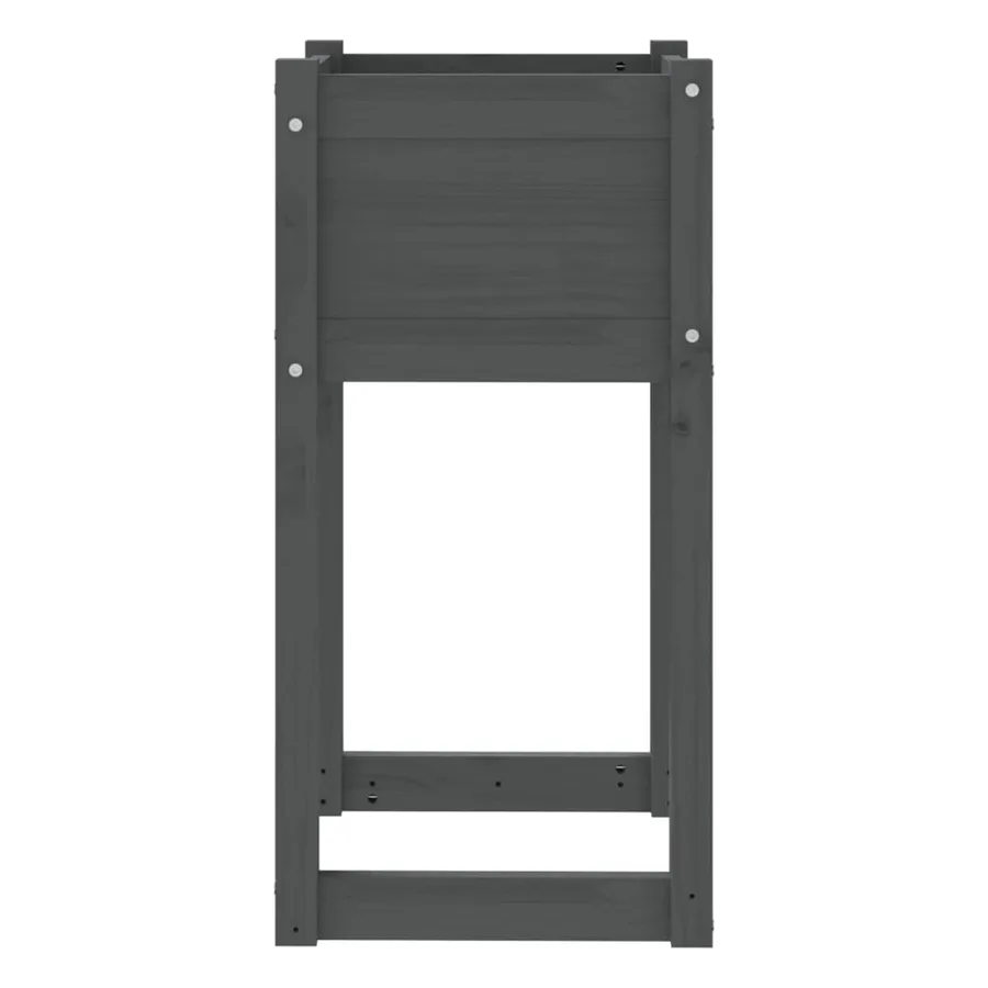 Jardinières 2 pcs Gris 40x40x81 cm Bois massif de pin - 6