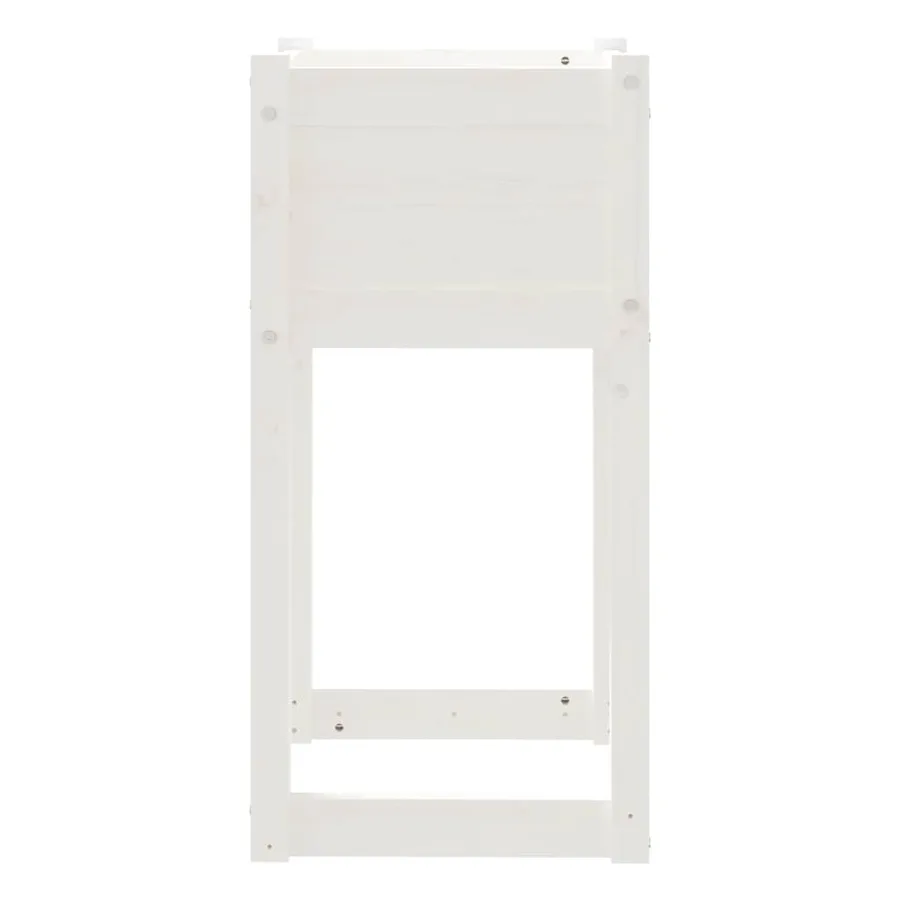 Jardinières 2 pcs Blanc 40x40x81 cm Bois massif de pin - 6