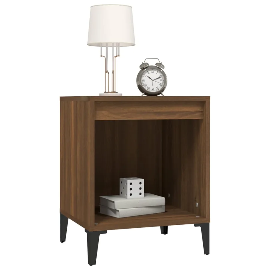 Tables de chevet 2 pcs Chêne marron 40x35x50 cm - 4