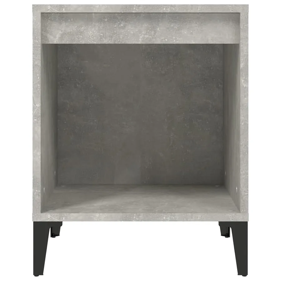 Table de chevet Gris béton 40x35x50 cm - 5