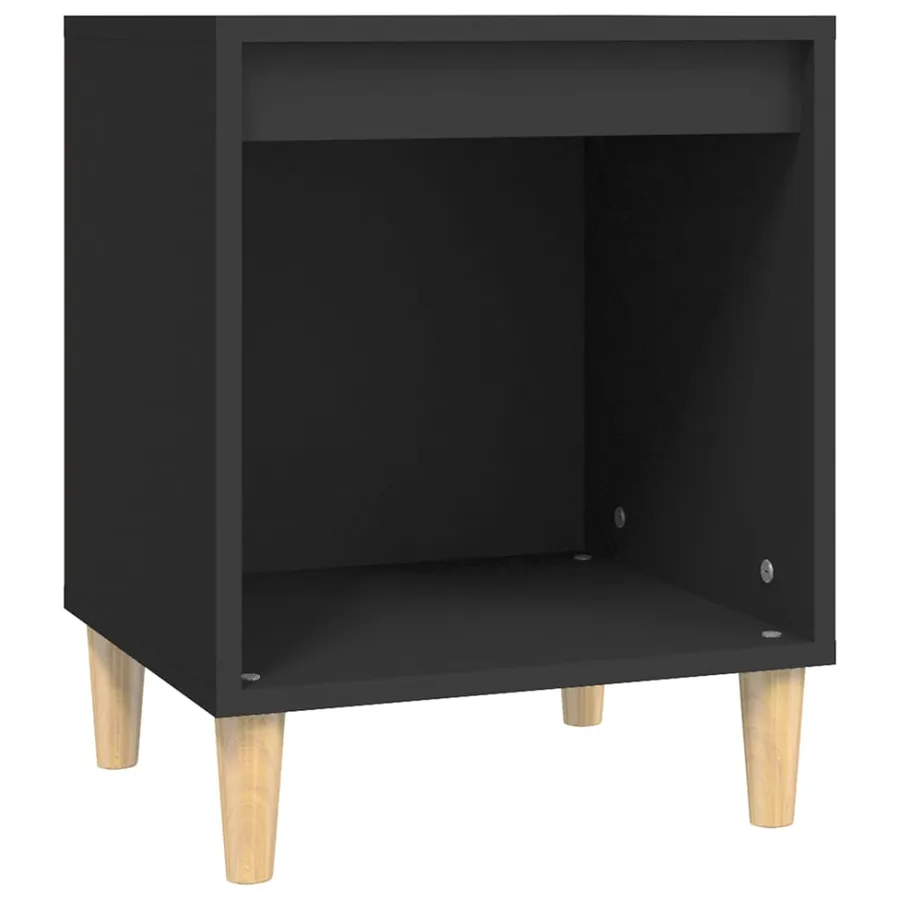 Tables de chevet 2 pcs Noir 40x35x50 cm - 5