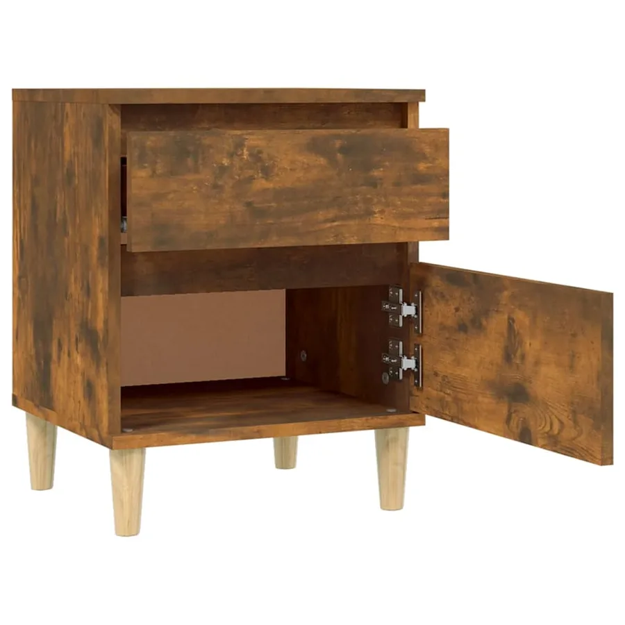 Tables de chevet 2 pcs Chêne fumé 40x35x50 cm - 8