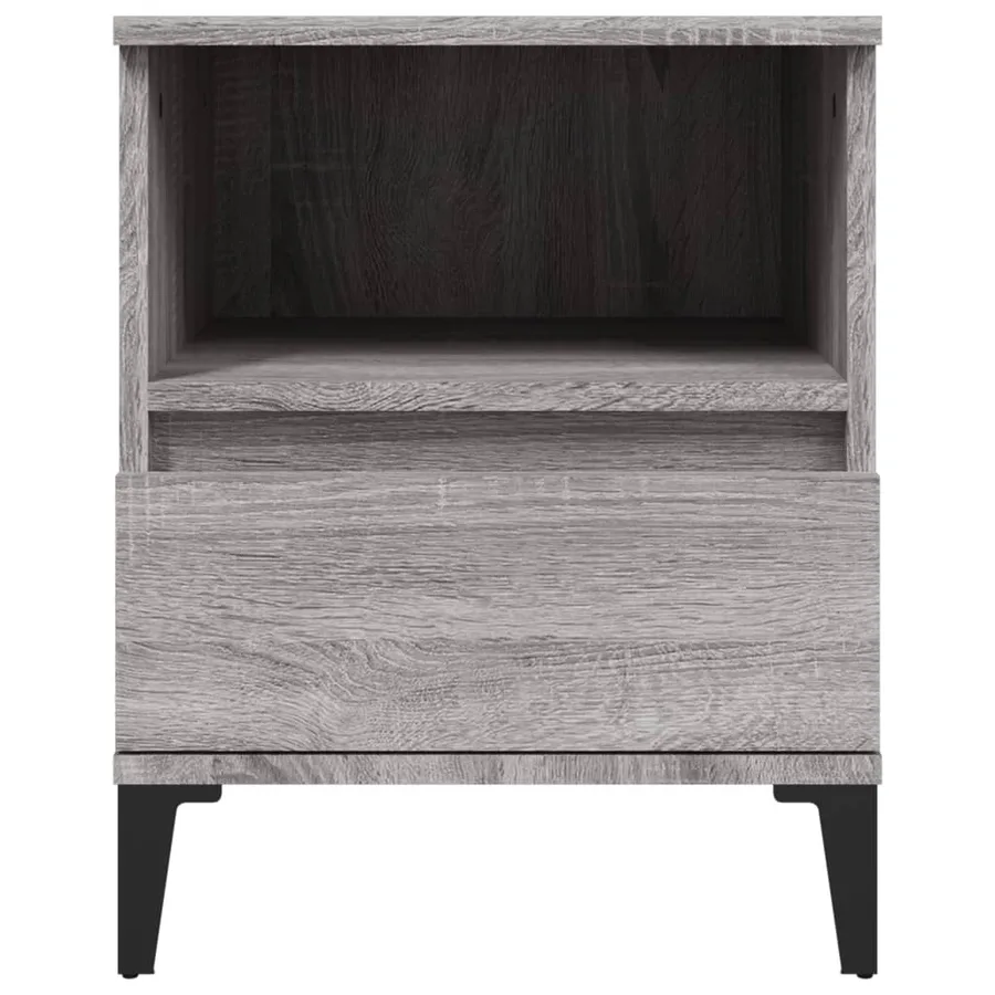 Tables de chevet 2 pcs Sonoma gris 40x35x50 cm - 6