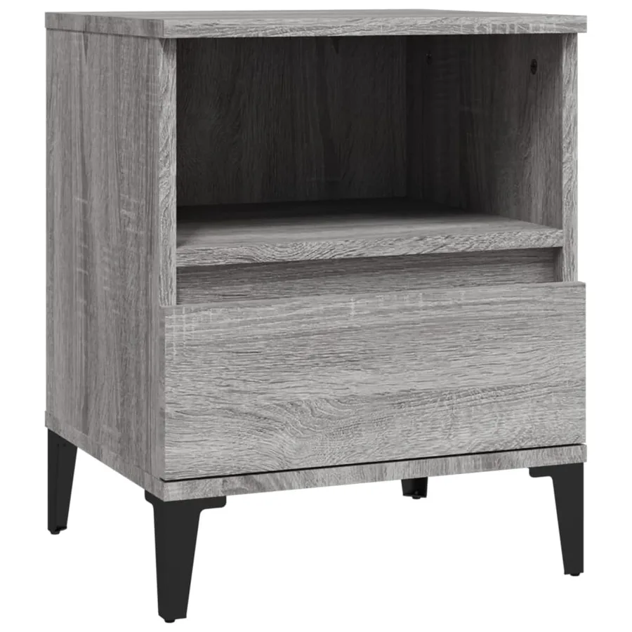 Tables de chevet 2 pcs Sonoma gris 40x35x50 cm - 7