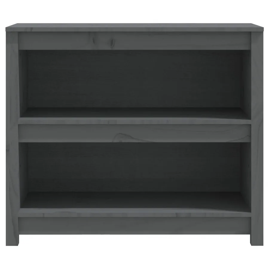 Bibliothèque Gris 80x35x68 cm Bois de pin massif - 5