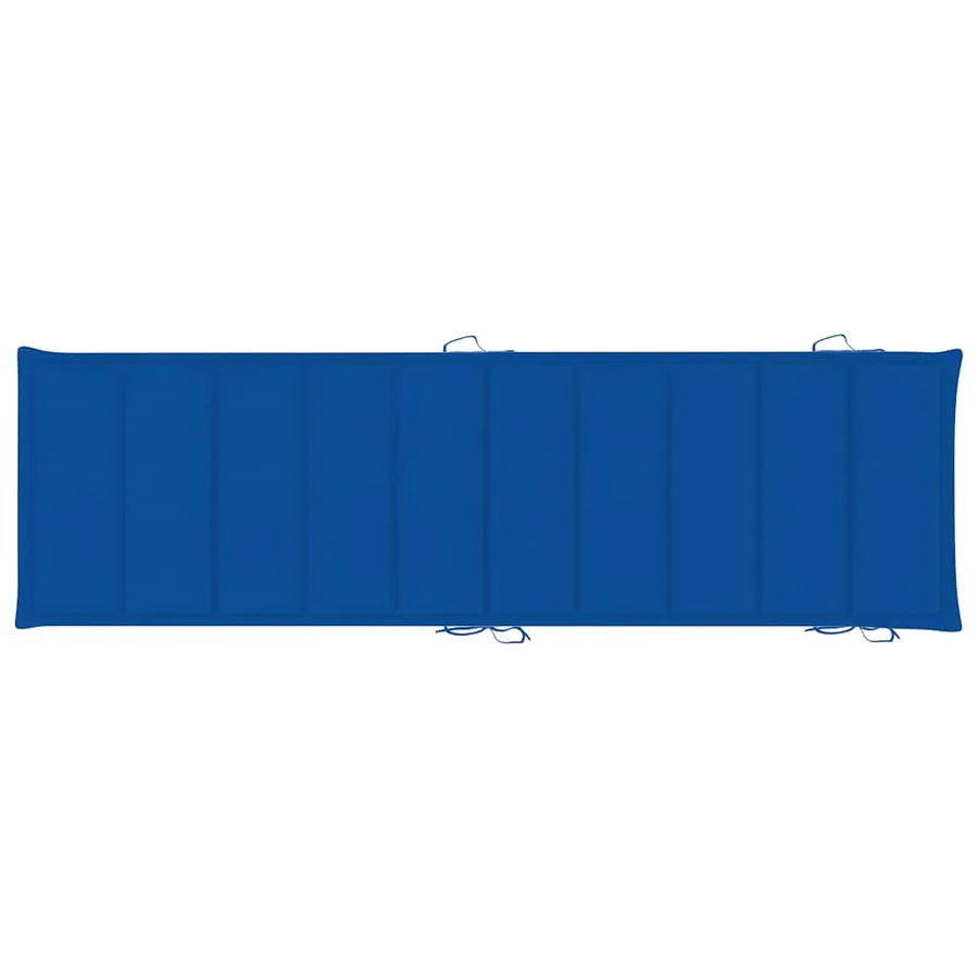 Chaise longue à bascule avec coussin Bois de teck solide - 12
