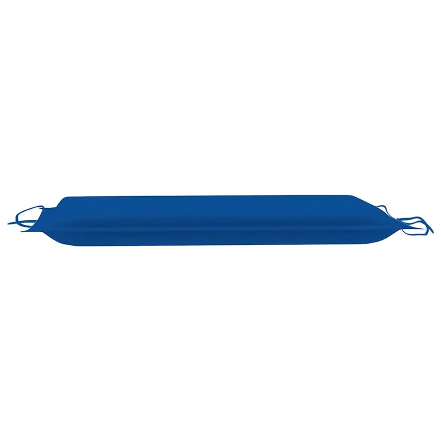 Chaise longue à bascule avec coussin Bois de teck solide - 15