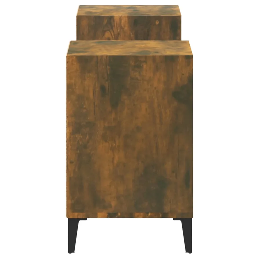 Meuble TV Chêne fumé 160x35x55 cm Bois d'ingénierie - 7