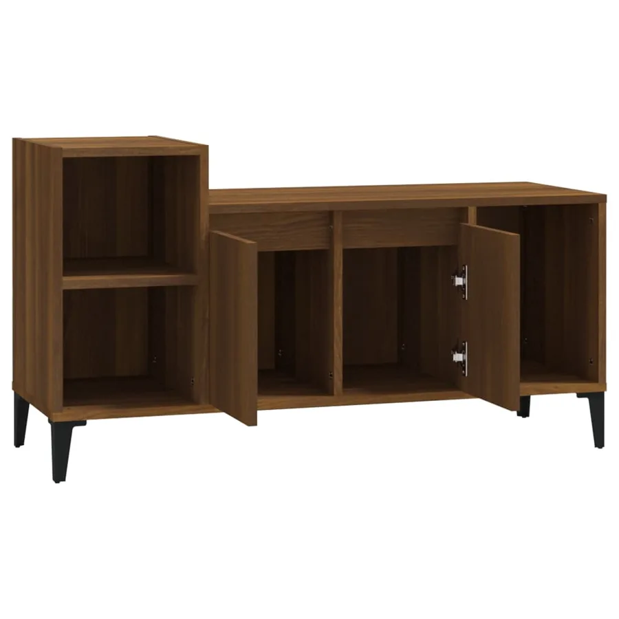 Meuble TV Chêne marron 100x35x55 cm Bois d'ingénierie - 6