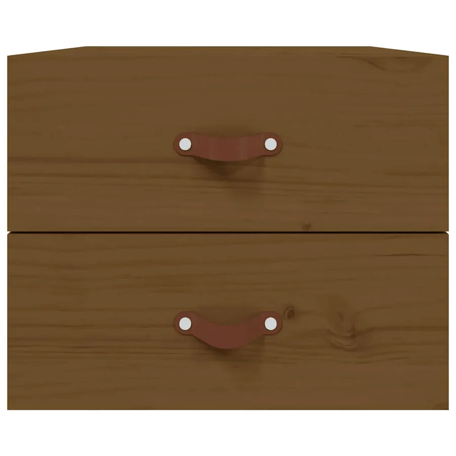 Tables de chevet murales 2 pcs Marron miel 50x36x40 cm - 6