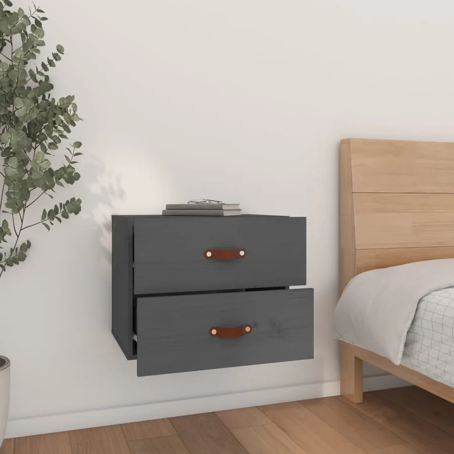 Tables de chevet murales 2 pcs Gris 50x36x40 cm - 3
