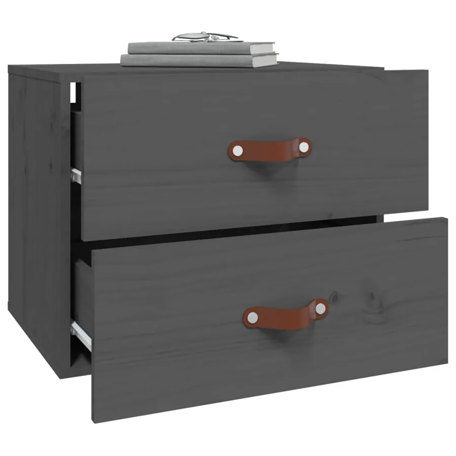 Tables de chevet murales 2 pcs Gris 50x36x40 cm - 4