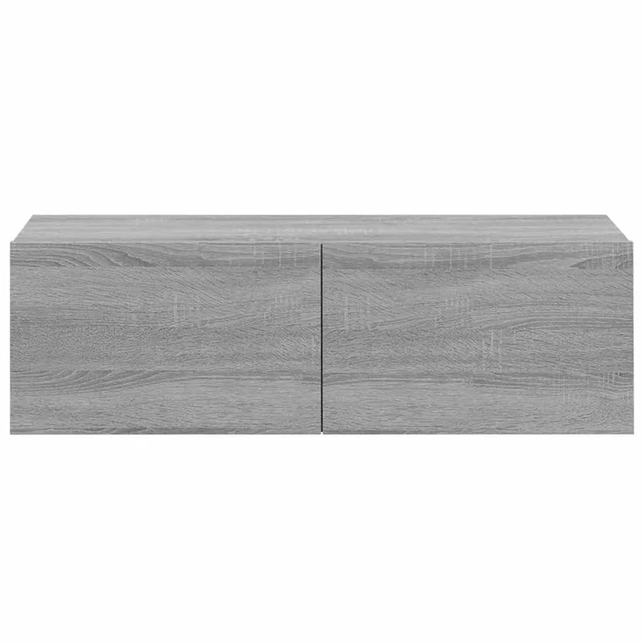 Meubles TV muraux 2pcs sonoma gris 100x30x30 cm bois ingénierie - 6