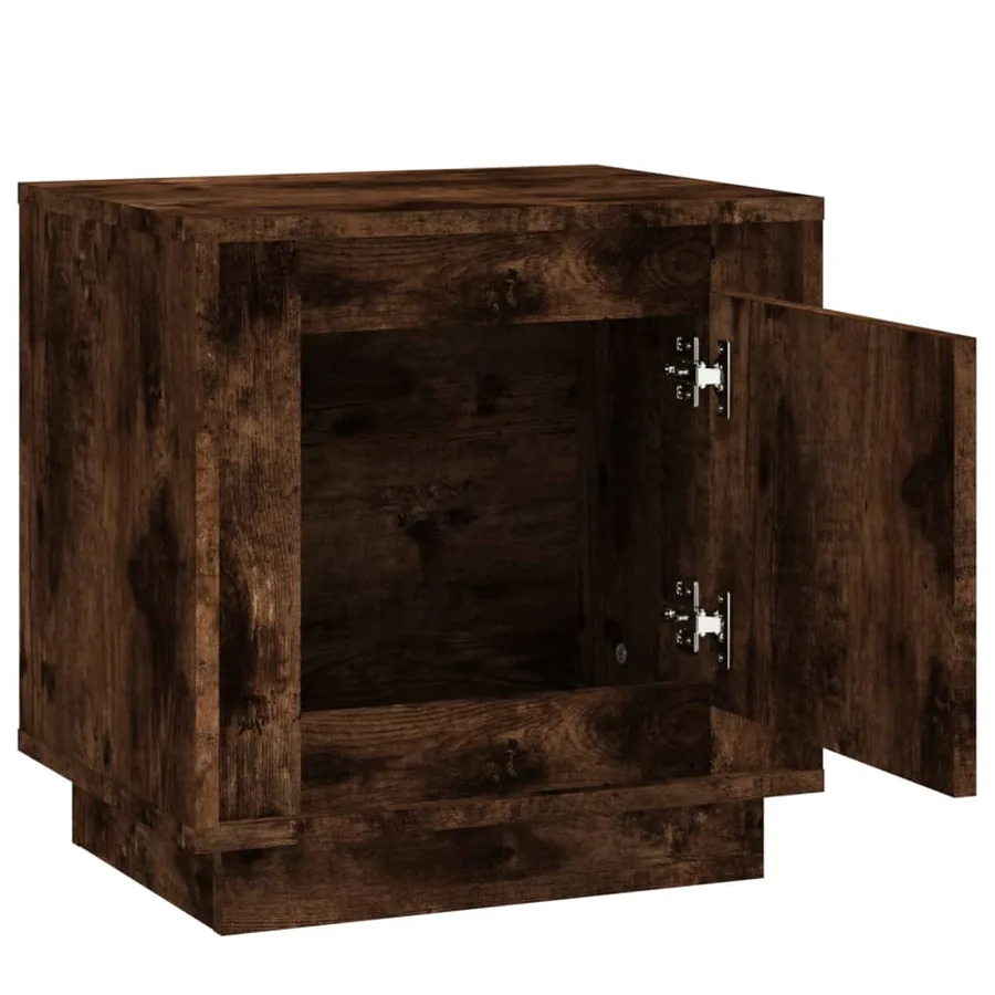 Tables de chevet 2 pcs chêne fumé 44x35x45 cm bois d'ingénierie - 6