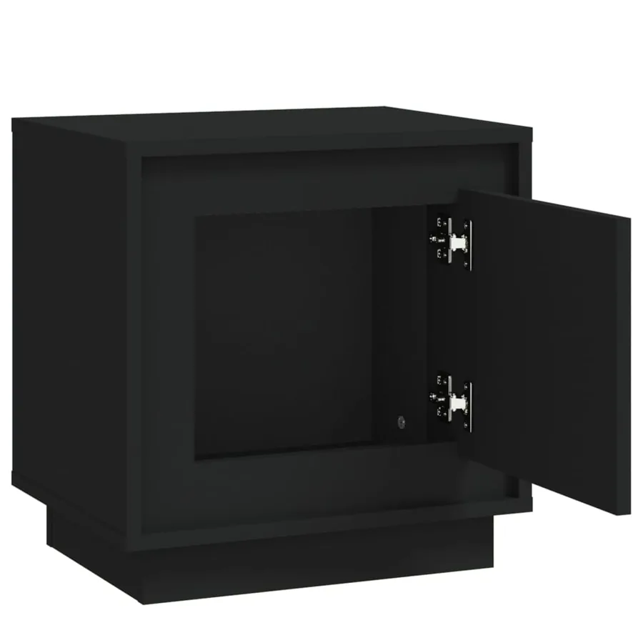 Tables de chevet 2 pcs noir 44x35x45 cm bois d'ingénierie - 6