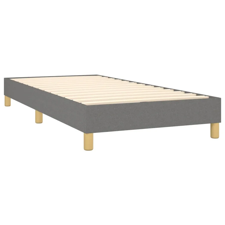 Sommier à lattes de lit avec matelas et LED Gris foncé 80x200cm - 5